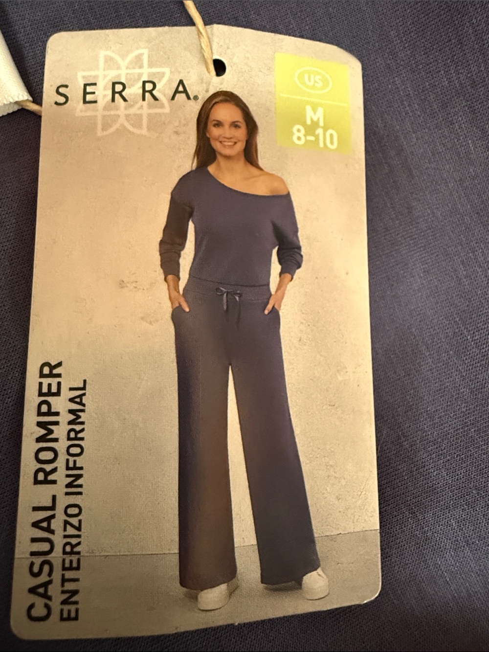 SERRA Women's Navy Wide-Leg Casual Romper